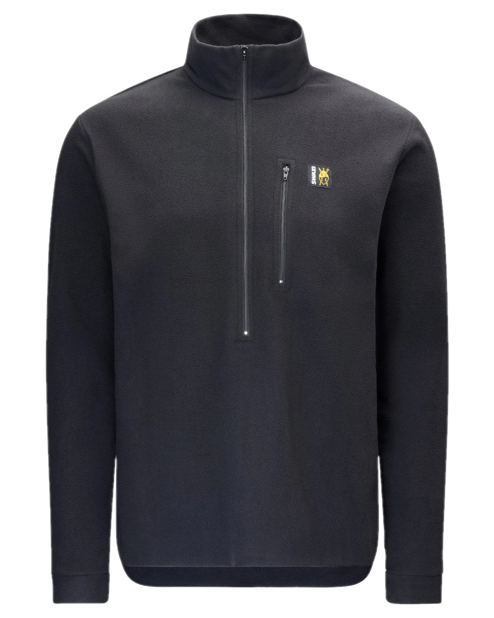 Black Coloured Swazi Micro Shirt on white background #colour_black