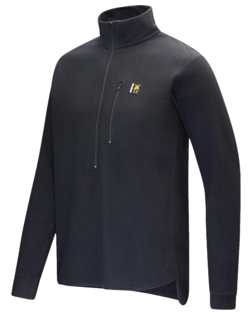 Black Coloured Swazi Micro Shirt on white background #colour_black