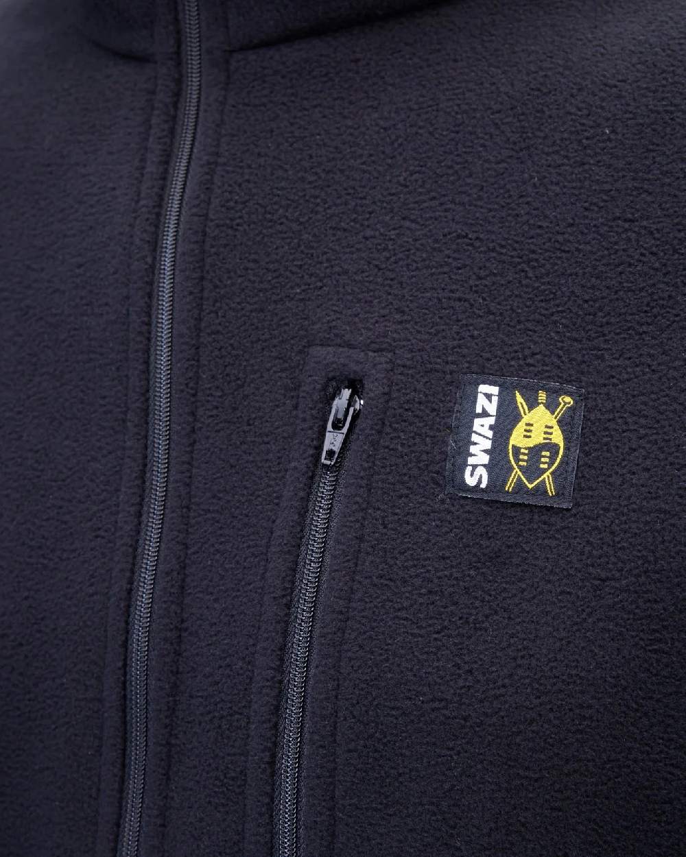 Black Coloured Swazi Micro Shirt on white background #colour_black