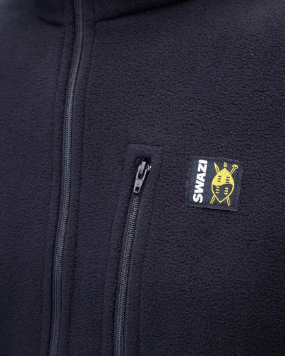 Black Coloured Swazi Micro Shirt on white background #colour_black