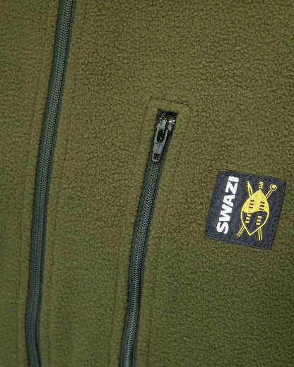 Olive Coloured Swazi Micro Shirt on white background #colour_olive