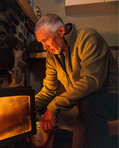 Tussock Coloured Swazi Muskox Jacket on room background #colour_tussock