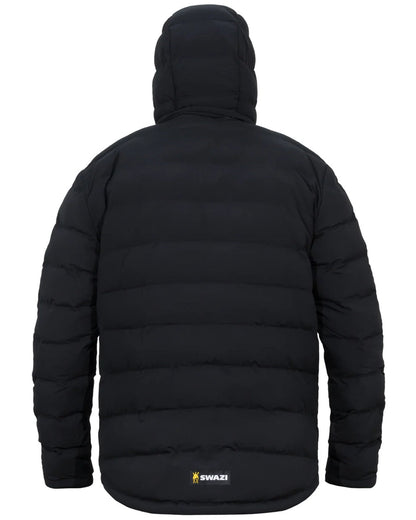 Black coloured Swazi Puffadder Jacket on white background #colour_black