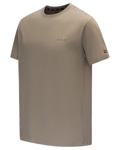 Stone Coloured Swazi Reverse Clan Tee on white background #colour_stone