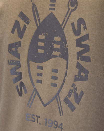 Stone Coloured Swazi Reverse Clan Tee on white background #colour_stone