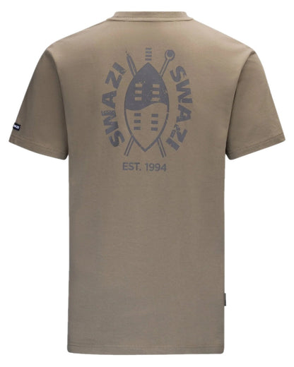 Stone Coloured Swazi Reverse Clan Tee on white background #colour_stone