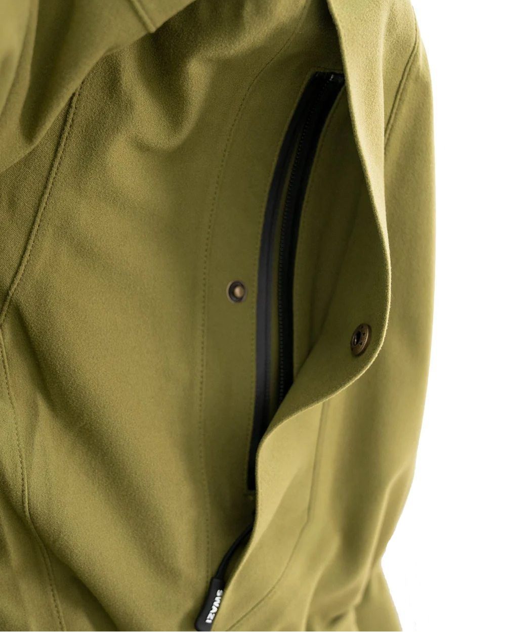 Tussock Green Coloured Swazi Tahr Xp Smock on white background #colour_tussock-green