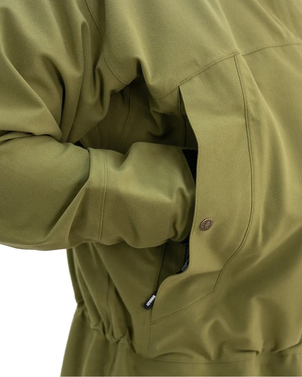 Tussock Green Coloured Swazi Tahr Xp Smock on white background #colour_tussock-green