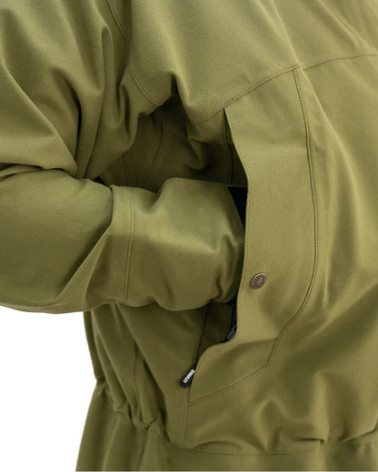 Tussock Green Coloured Swazi Tahr Xp Smock on white background #colour_tussock-green