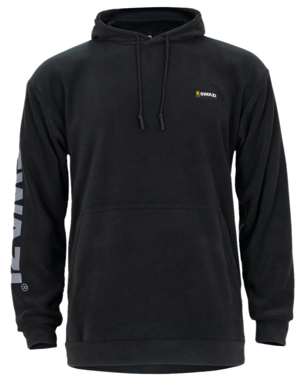 Black Coloured Swazi The Clansman Hoodie on white background #colour_black