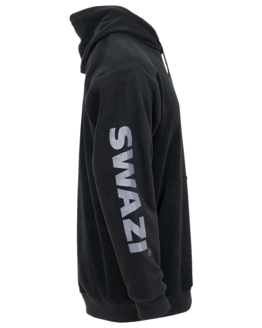Black Coloured Swazi The Clansman Hoodie on white background #colour_black