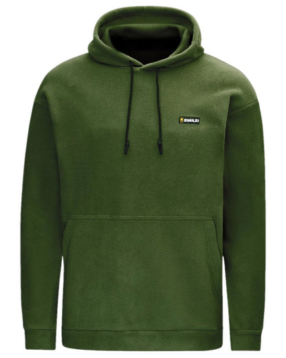 Olive Coloured Swazi The Clansman Hoodie on white background #colour_olive