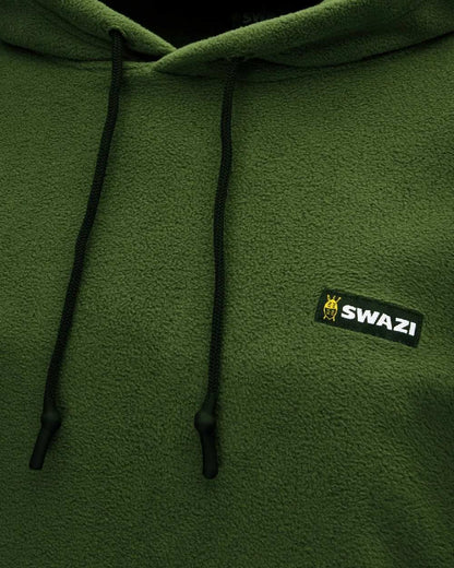 Olive Coloured Swazi The Clansman Hoodie on white background #colour_olive