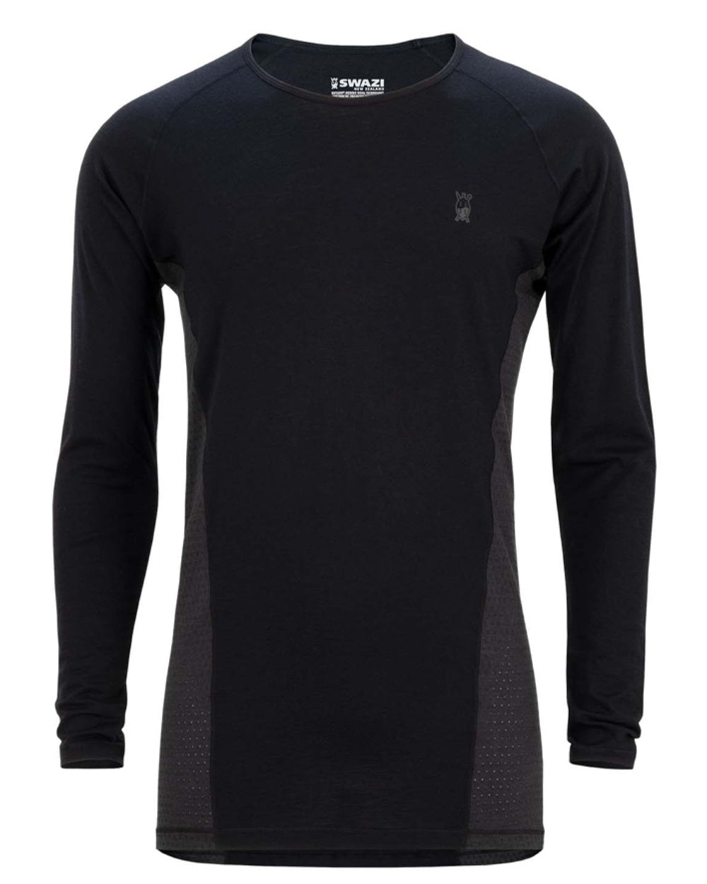 Onyx Ironsand Coloured Swazi The Hoodoo Long Sleeve T-Shirt On A White Background #colour_onyx-ironsand