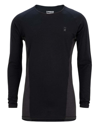 Onyx Ironsand Coloured Swazi The Hoodoo Long Sleeve T-Shirt On A White Background #colour_onyx-ironsand