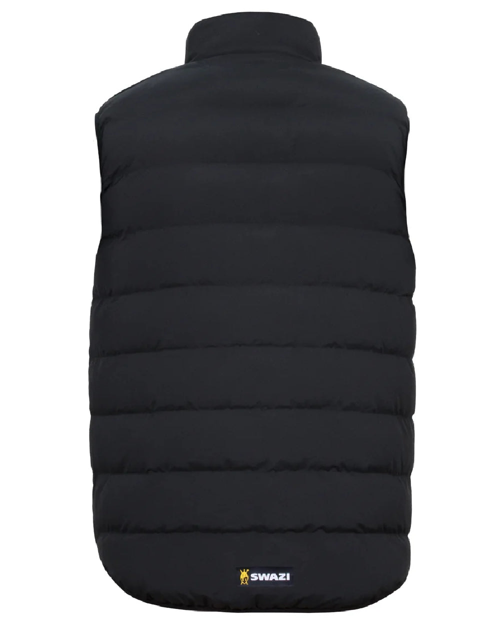 Black coloured Swazi Thorso Vest on white background #colour_black