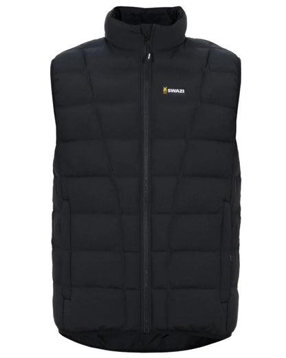 Black coloured Swazi Thorso Vest on white background #colour_black