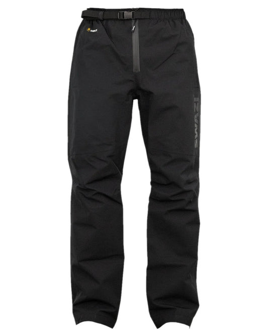 Black Coloured Swazi Torrent Overpants on white background #colour_black