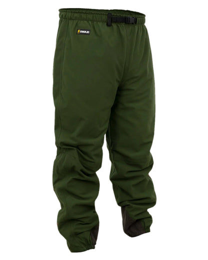 Olive Coloured Swazi Whisper Overpants on white background #colour_olive