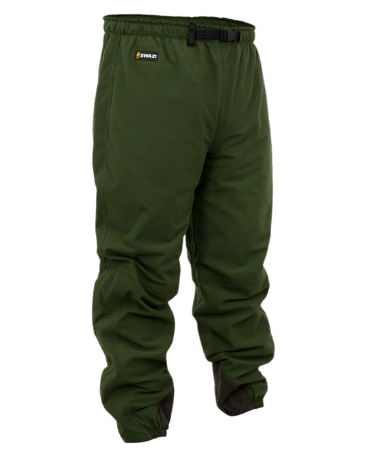 Olive Coloured Swazi Whisper Overpants on white background #colour_olive