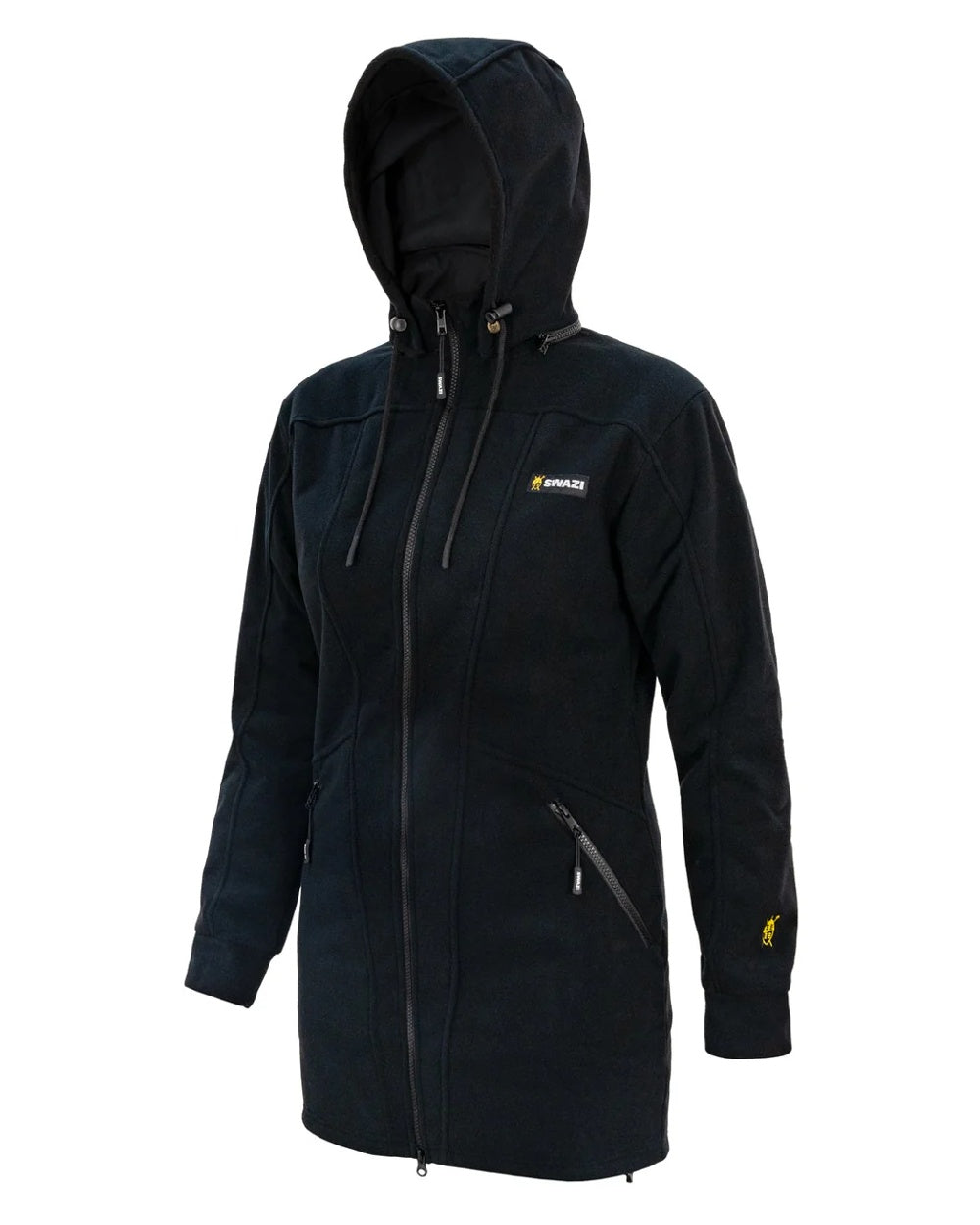 Black Swazi Womens Amur Jacket on white background #colour_black