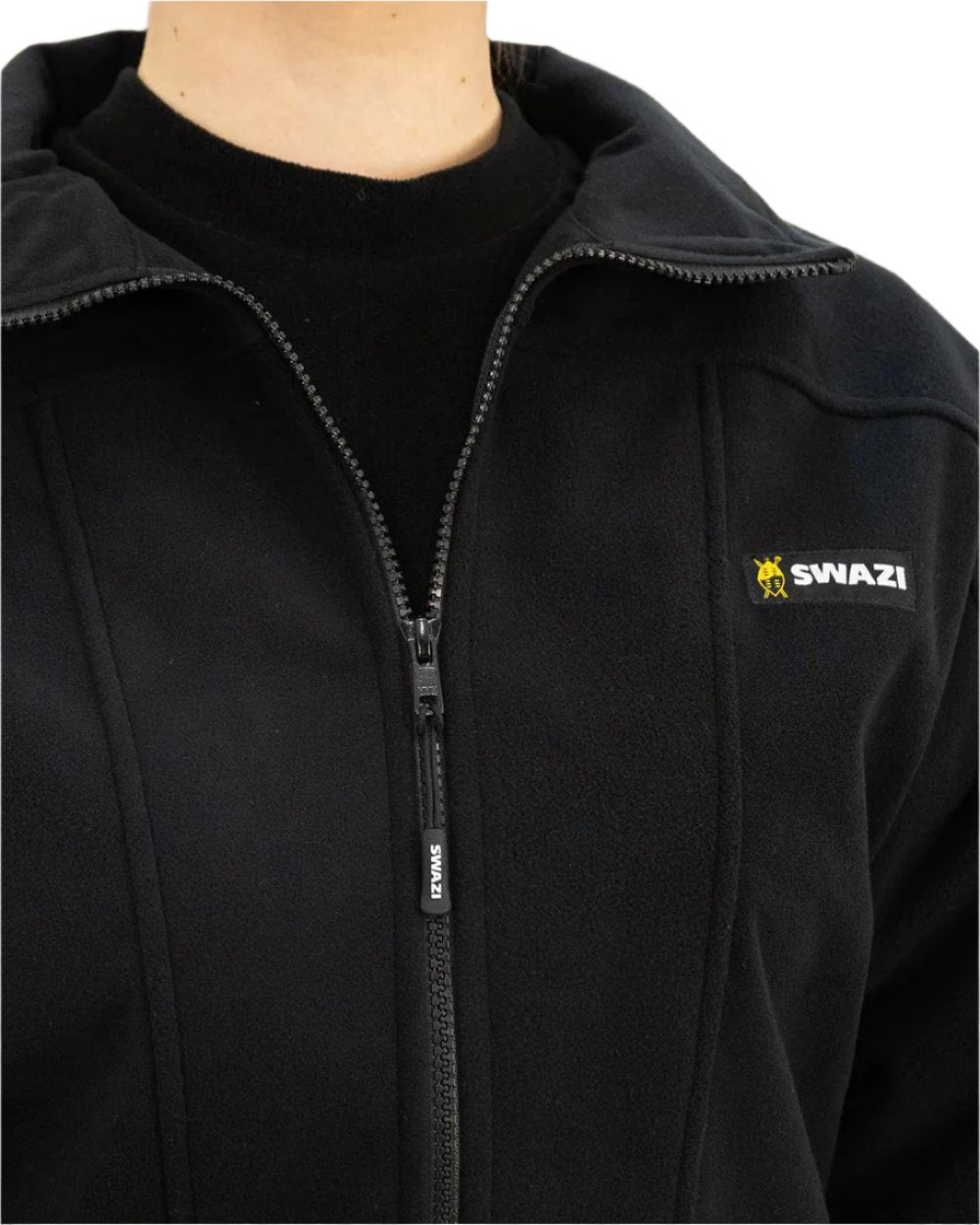 Black Swazi Womens Amur Jacket on white background #colour_black