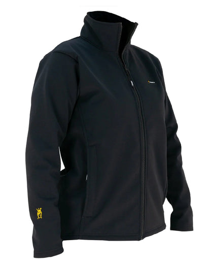 Black coloured Swazi Womens Strait Jacket on white background #colour_black