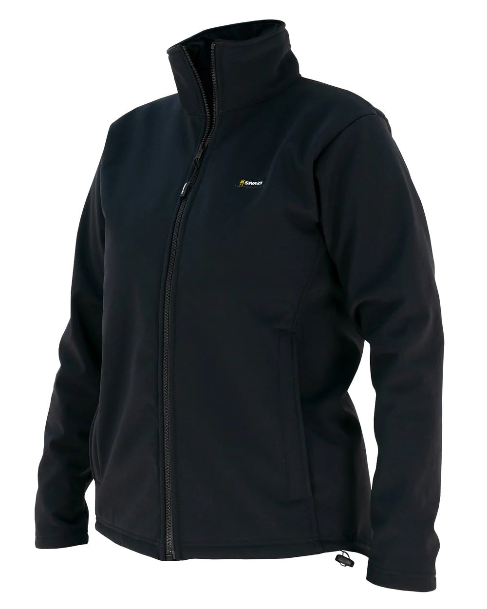 Black coloured Swazi Womens Strait Jacket on white background #colour_black