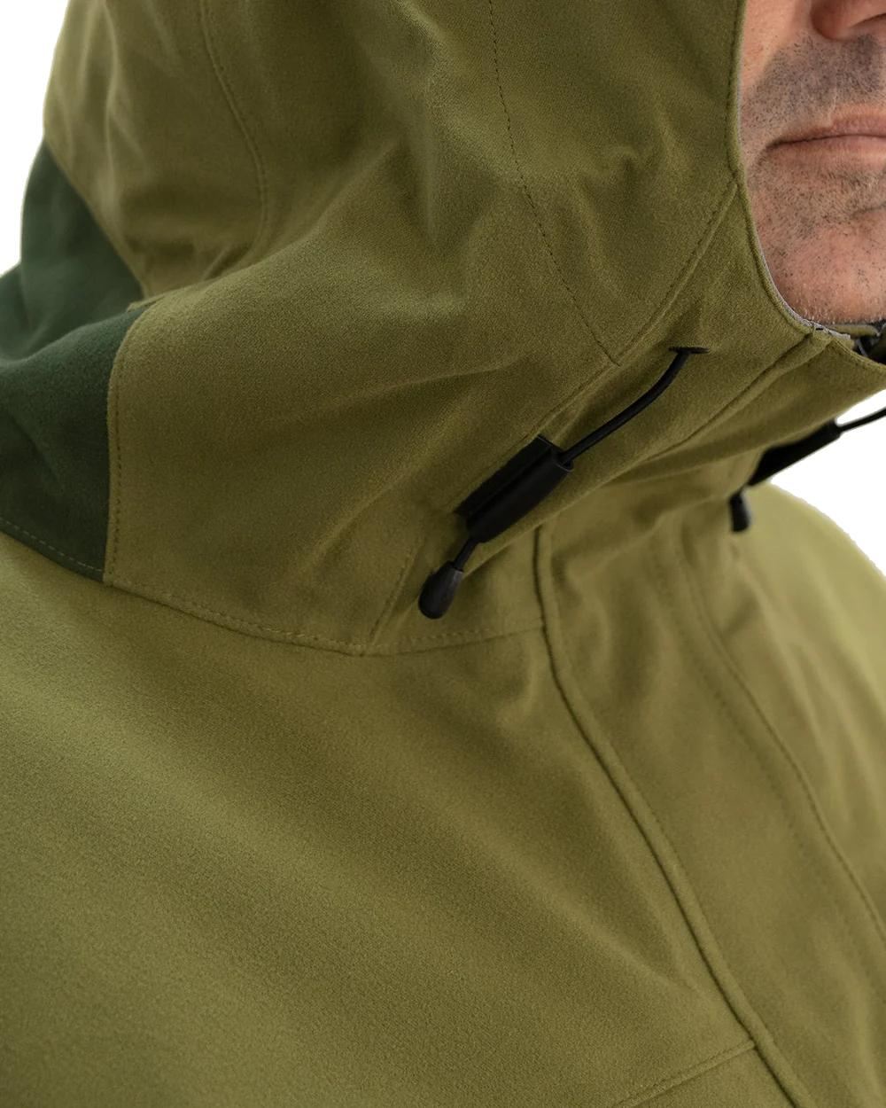 Tussock Green Coloured Swazi Kagoule Jacket On A White Background #colour_tussock-green