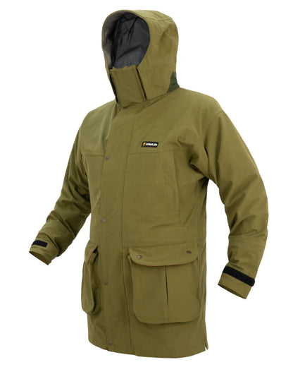 Tussock Green Coloured Swazi Wapiti Xp Jacket On A White Background #colour_tussock-green