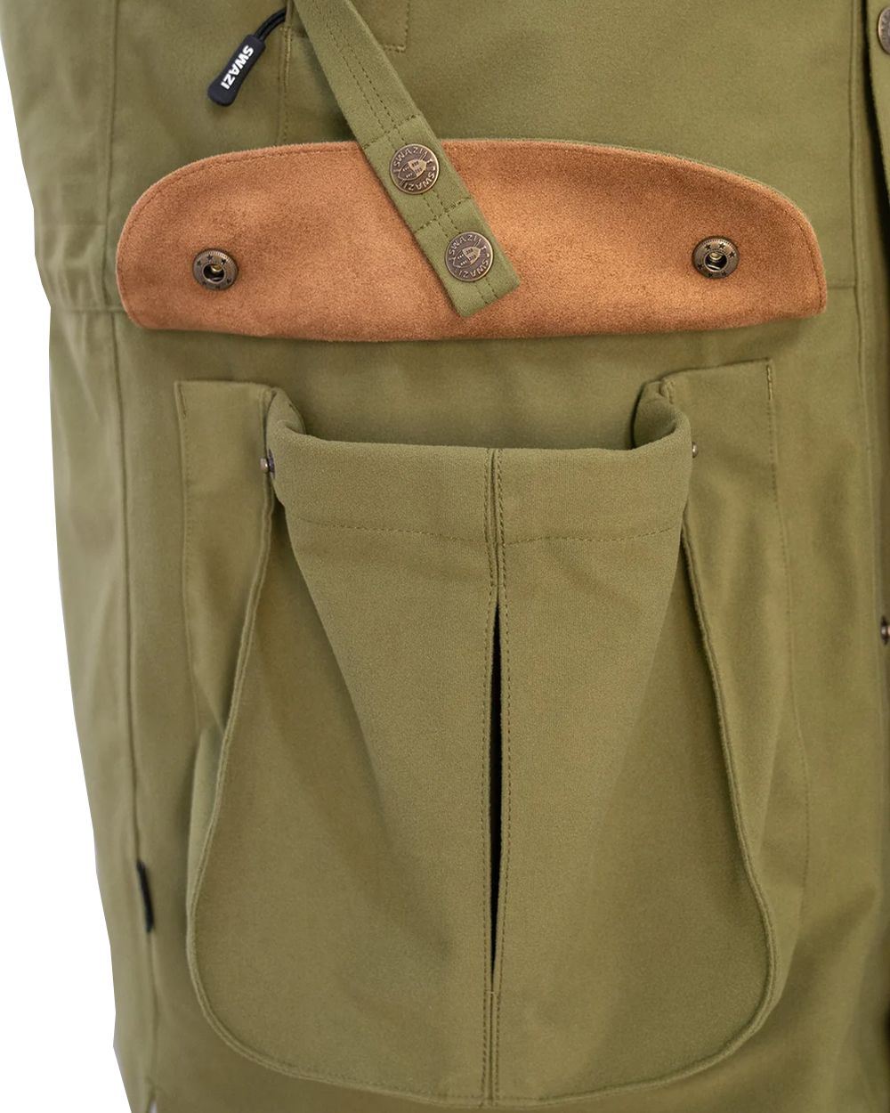 Tussock Green Coloured Swazi Wapiti Xp Jacket On A White Background #colour_tussock-green