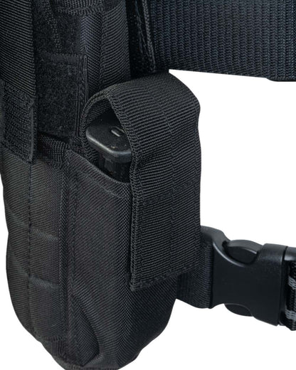 Black Coloured Viper Adjustable Holster on white background #colour_black