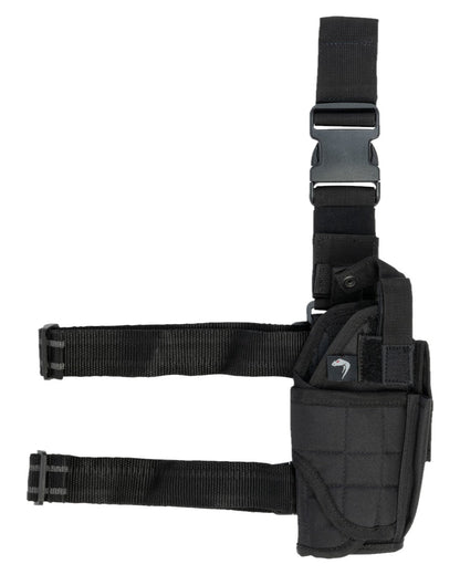 Black Coloured Viper Adjustable Holster on white background #colour_black