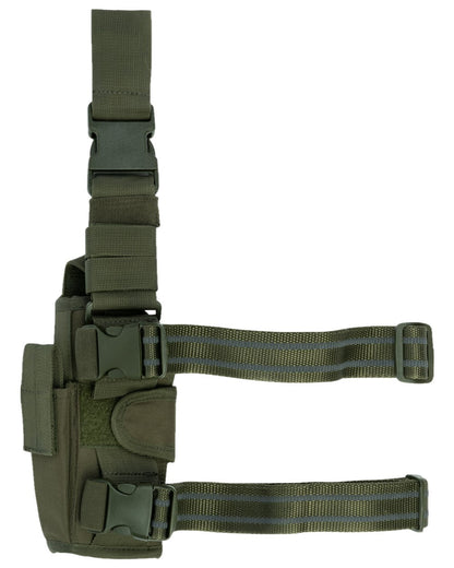 Green Coloured Viper Adjustable Holster on white background #colour_green