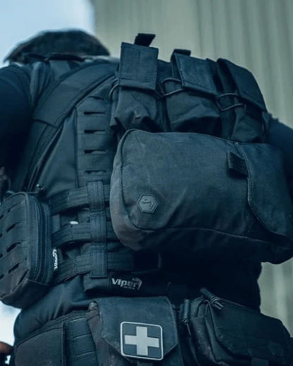 Black Coloured Viper Assault Panel on blurry background #colour_black