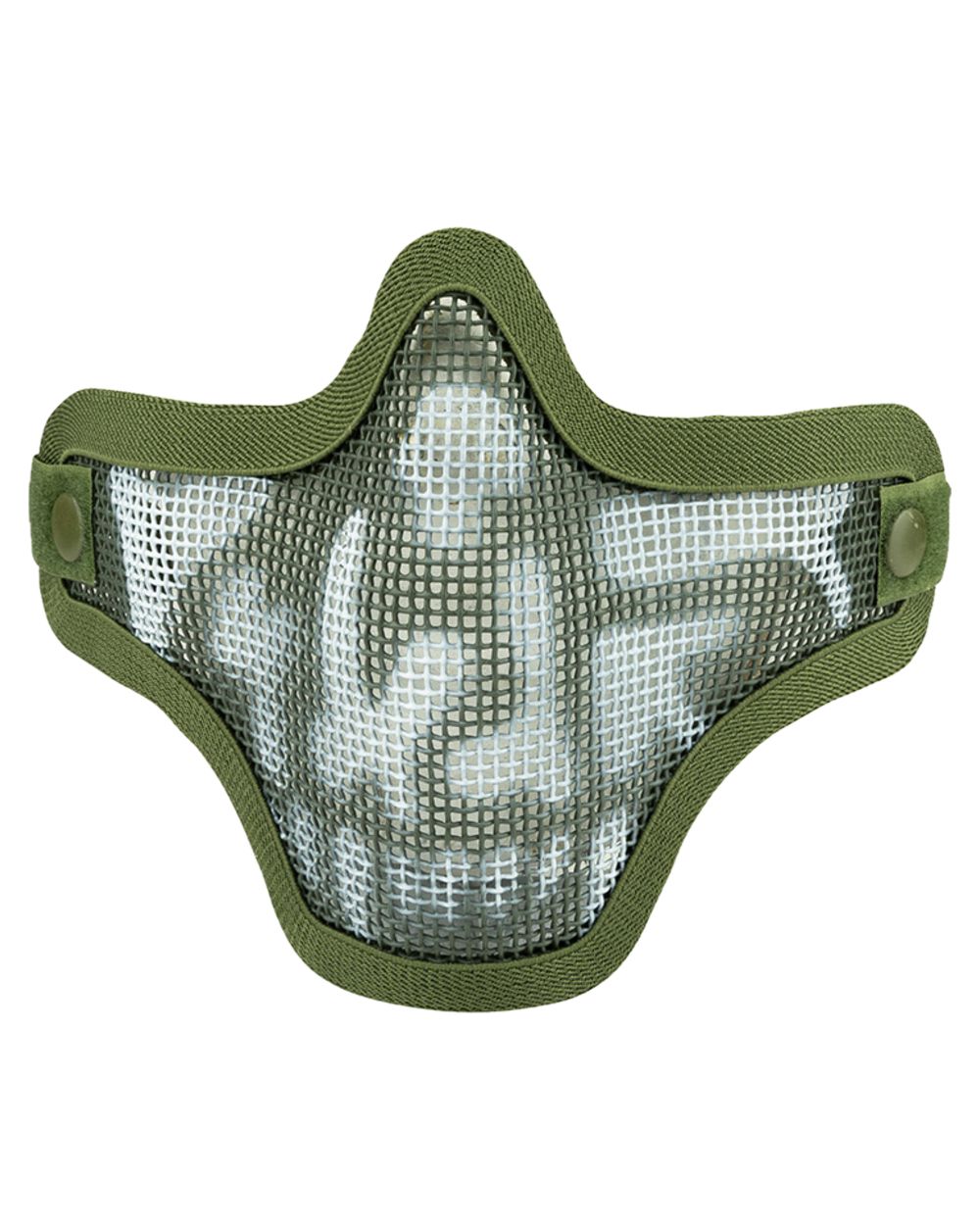 Green Coloured Viper Crossteel Face Mask Skull on white background #colour_green