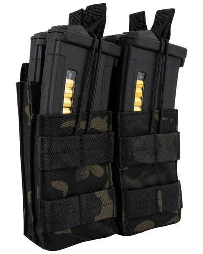 Green Coloured Viper Double Duo Mag Pouch on white background #colour_green
