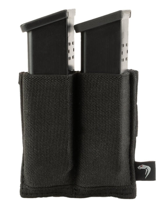 Black Coloured Viper Double Pistol Mag Plate on white background #colour_black
