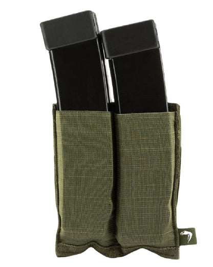 Green Coloured Viper Double SMG Mag Plate on white background #colour_green