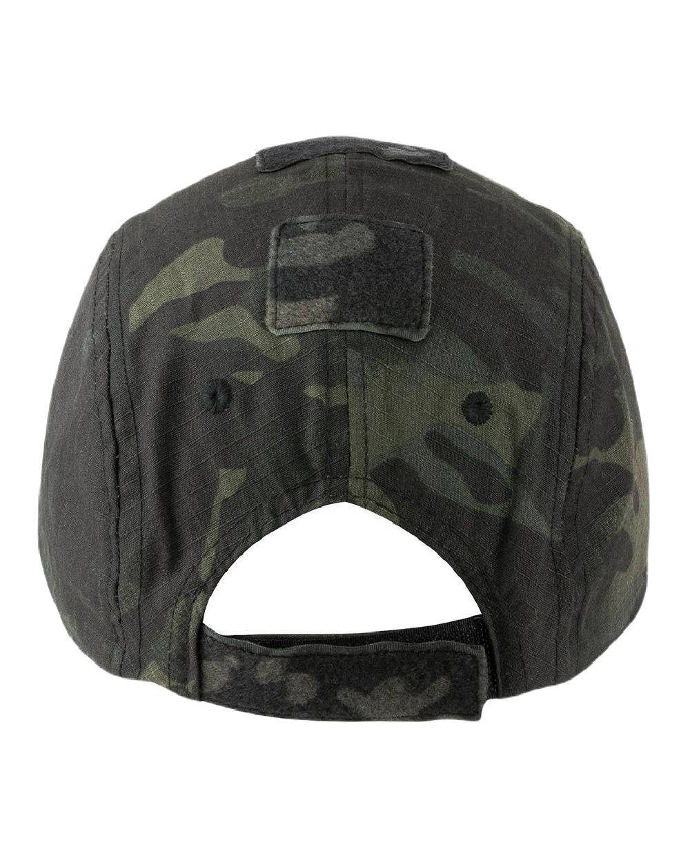 VCAM Black Coloured Viper Elite Baseball Hat on white background #colour_vcam-black