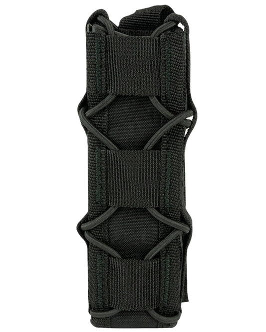Black Coloured Viper Elite Extended Pistol Mag Pouch on white background #colour_black
