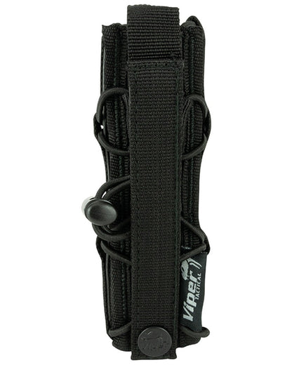 Black Coloured Viper Elite Extended Pistol Mag Pouch on white background #colour_black