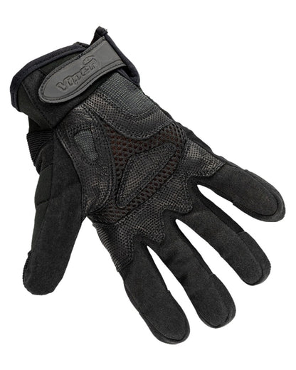 Black Coloured Viper Elite Gloves on white background #colour_black