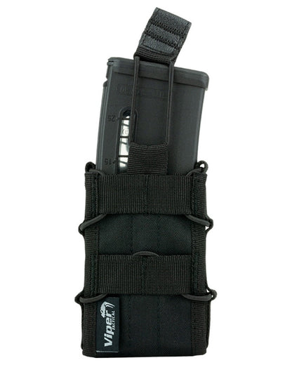 Black Coloured Viper Elite Mag Pouch on white background #colour_black