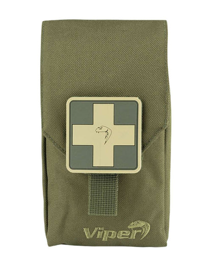 Green Coloured Viper First Aid Kit on white background #colour_green