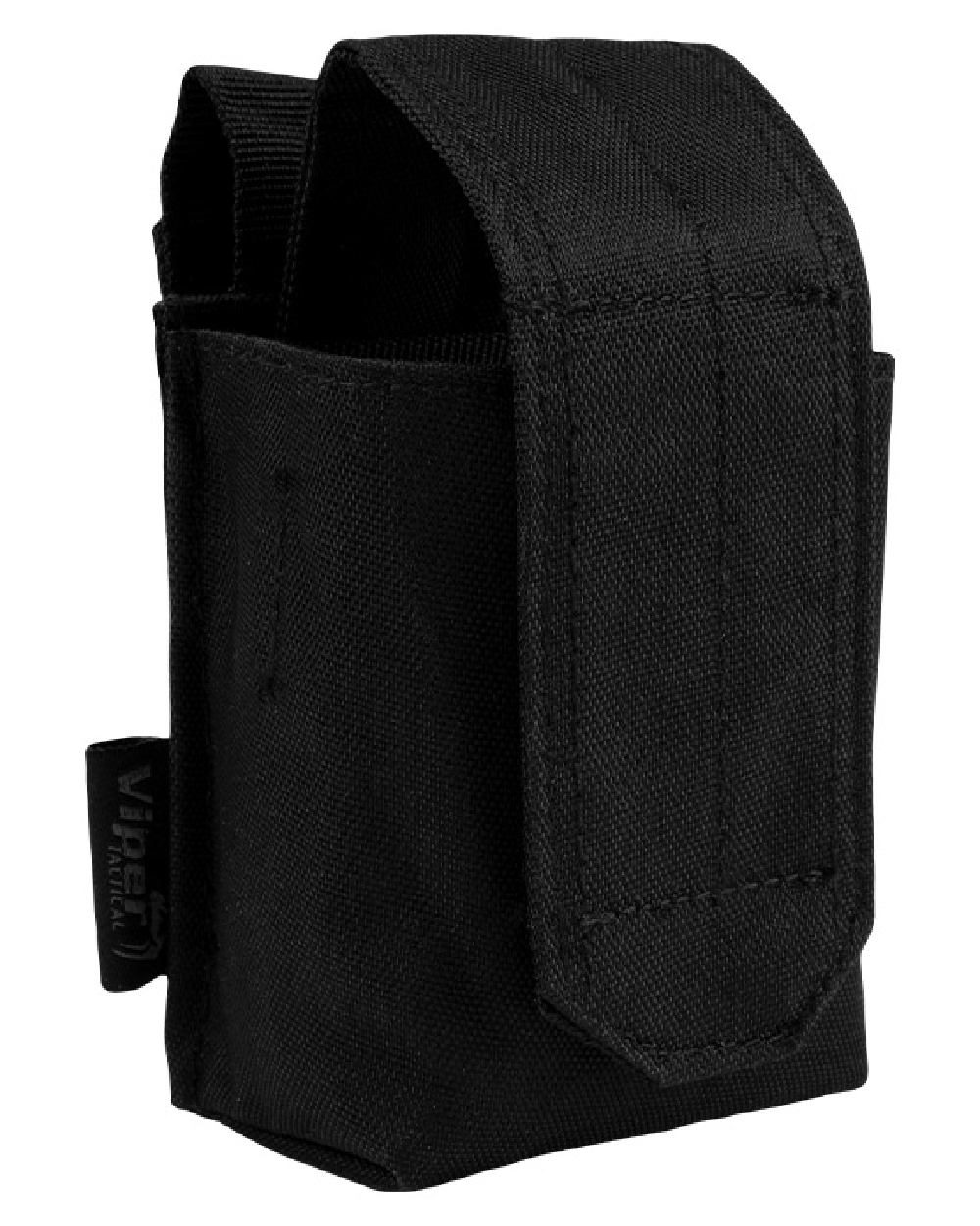 Black Coloured Viper Grenade Pouch on white background #colour_black