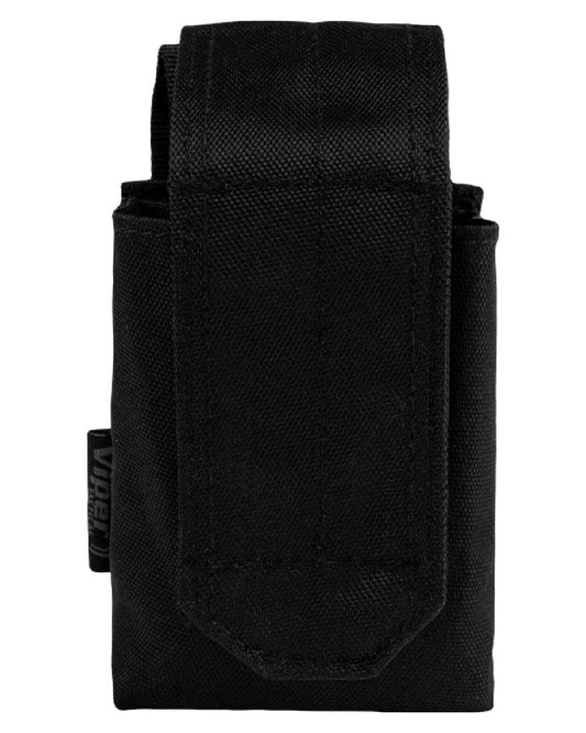 Black Coloured Viper Grenade Pouch on white background #colour_black