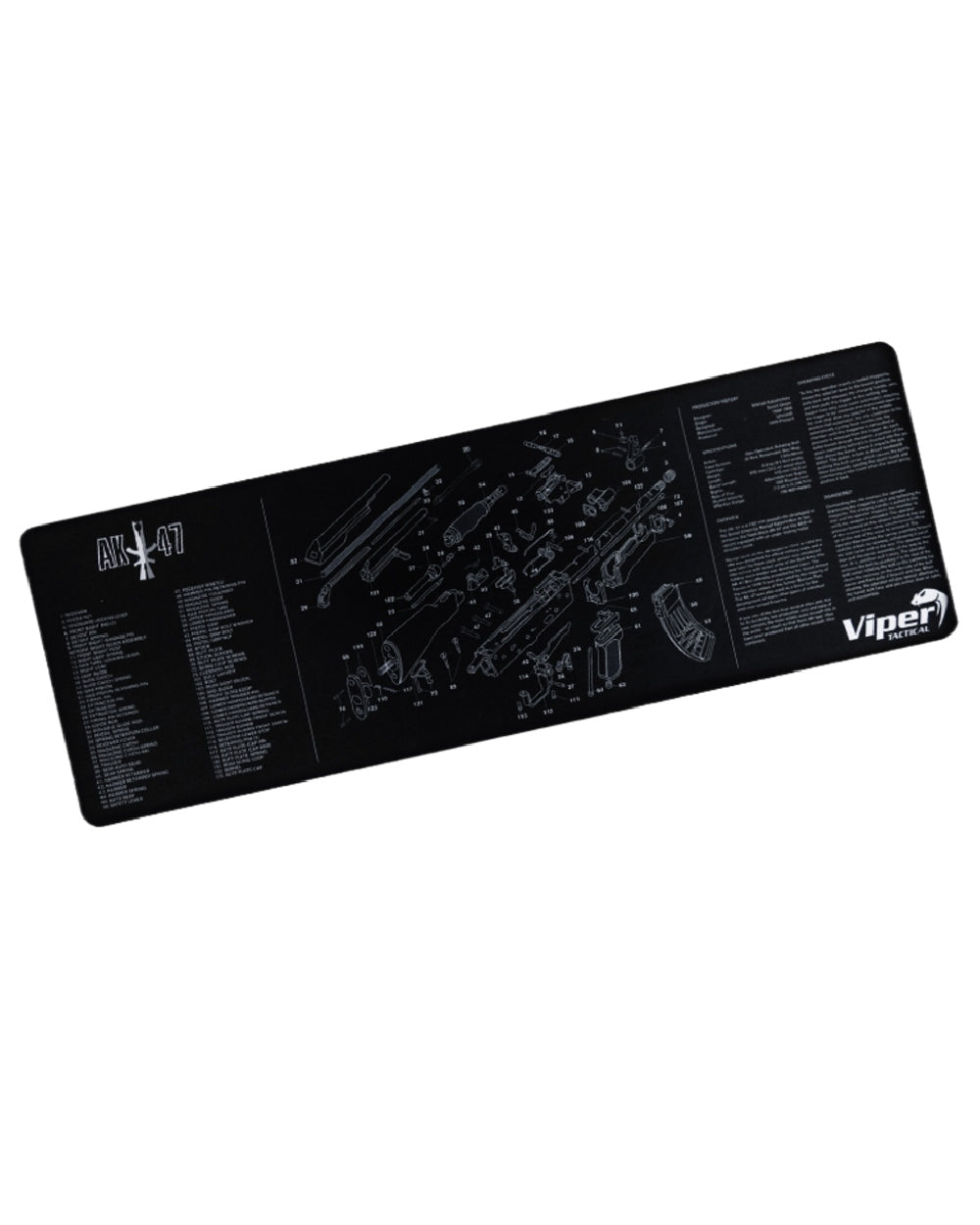 Black Coloured Viper Gun Mat on white background #style_ak47