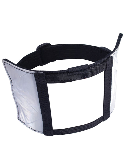 Black Coloured Viper ID Armband on white background #colour_black