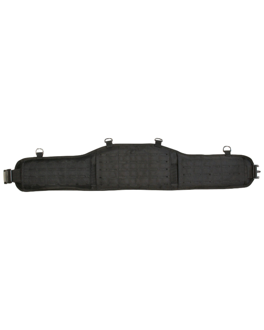 Black Coloured Viper Lazer Waist Belt on white background #colour_black